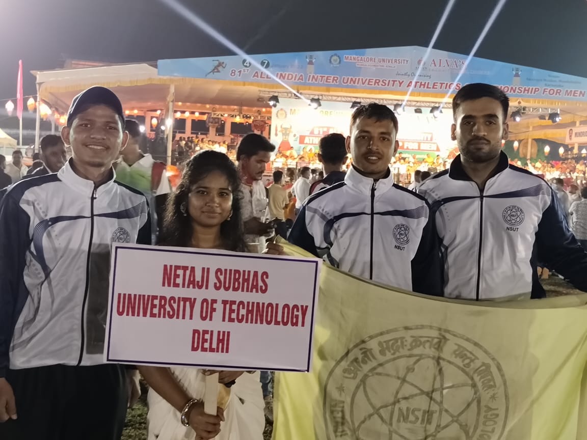 NSUT Athletics Team at All India Inter University Championship at Manglore University, Manglore.